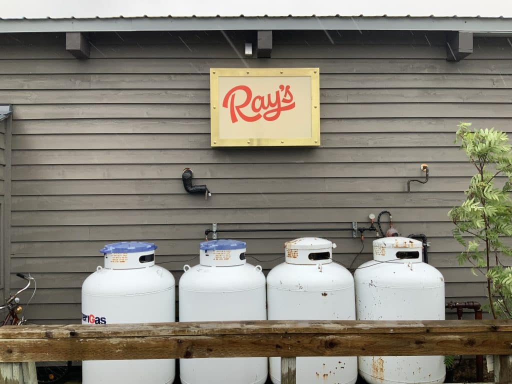 Ray's Bar & Grill Brass Wall Cabinet Sign